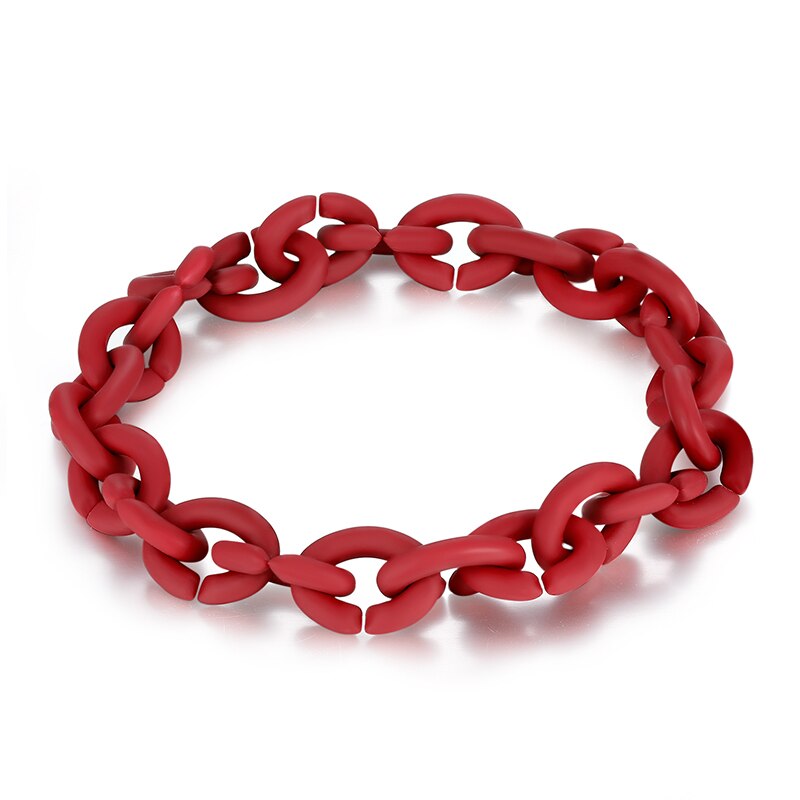 Original European Hard Rubber X Bracelets Bangles Men/Women Bohemian style Jewelry fit Brand Beads DIY Jewelry 10 Color: Red