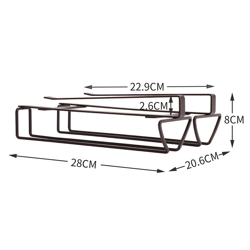 Soporte de copas de vino para colgar en , soporte para copas de vino, soporte para champán debajo del gabinete, organizador de cocina de estante, accesorios para Bar