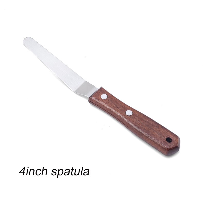 Fais Du 4 6 8 10 Inch Spatel Cake Decoreren Gereedschap Roestvrij Staal Met Houten Handvat Crèmemes Spatel Voor Cake Gladder Gladdere Glazuur: Blauw