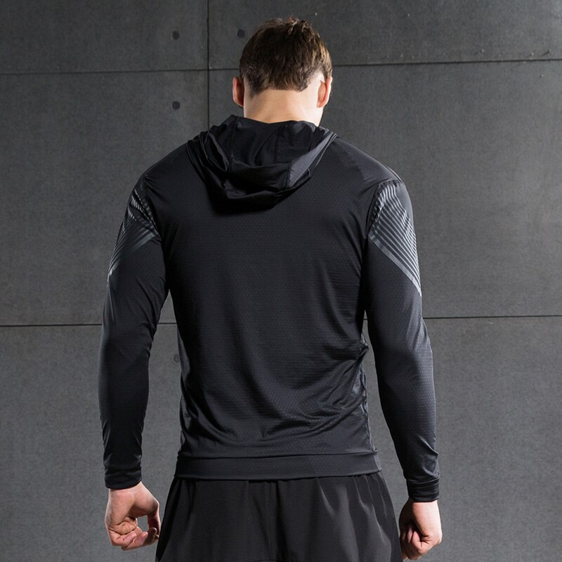 Vansydical fitness urheilutakki miesten hupullinen urheiluasu juoksupaita pitkähihainen toppi fitness bodybuild crossfit takit