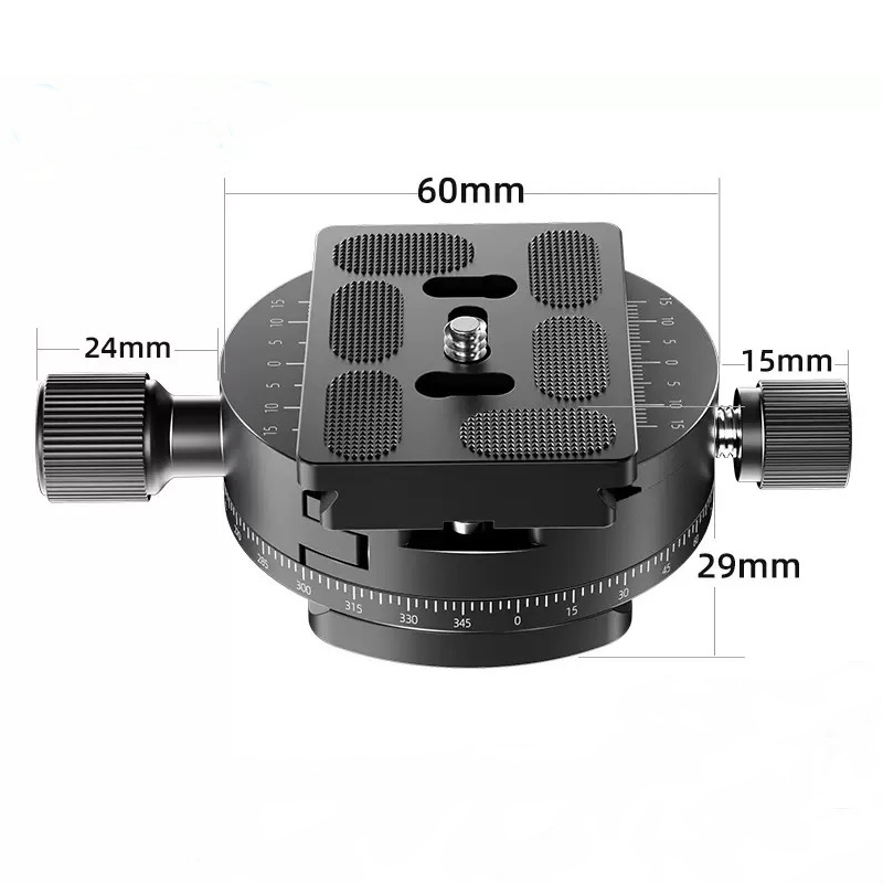 Panoramic Rotating Quick Release Plate Clamp Tripod Head Mount Arca Swiss Quick Release Plate Clamp with 1/4 Screw For Ball Head