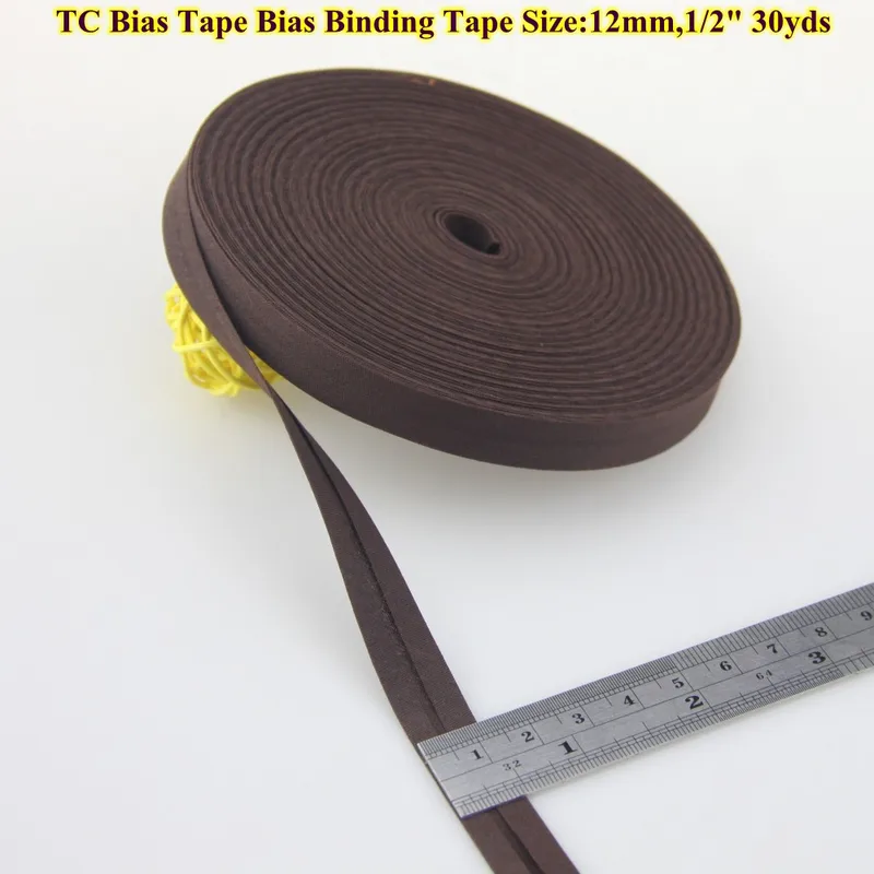 Hoogwaardig polyester biaisband van 12mm (1/2 cm breed en ) x 30 meter lang voor doe-het-zelf naaiprojecten.