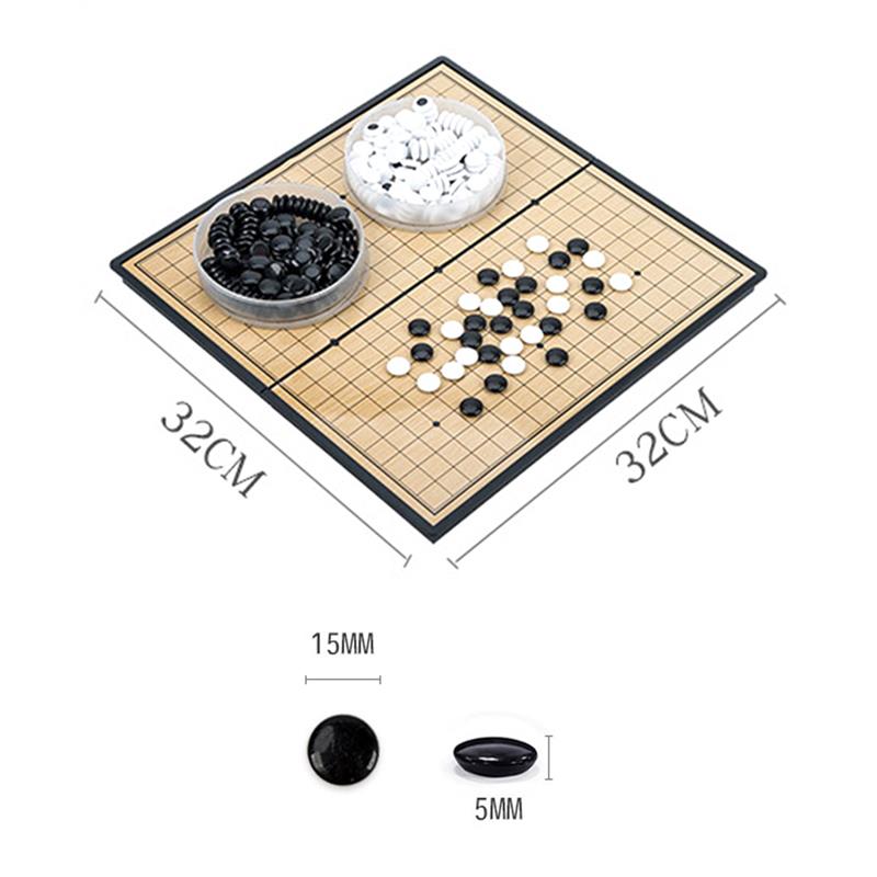 19*19 Line Magnetic Go Game Set Foldable Weiqi Travel Board Game Set Chess Board Table Game Puzzle Desktop Games Toy for Kids