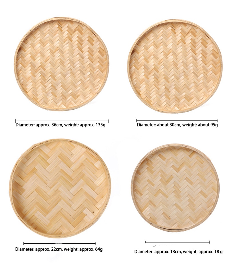 Blank Children's Drawing Bamboo basket Children's Kindergarten Puzzle Art Painting Materials DIY Handmade Painting Round Bamboo