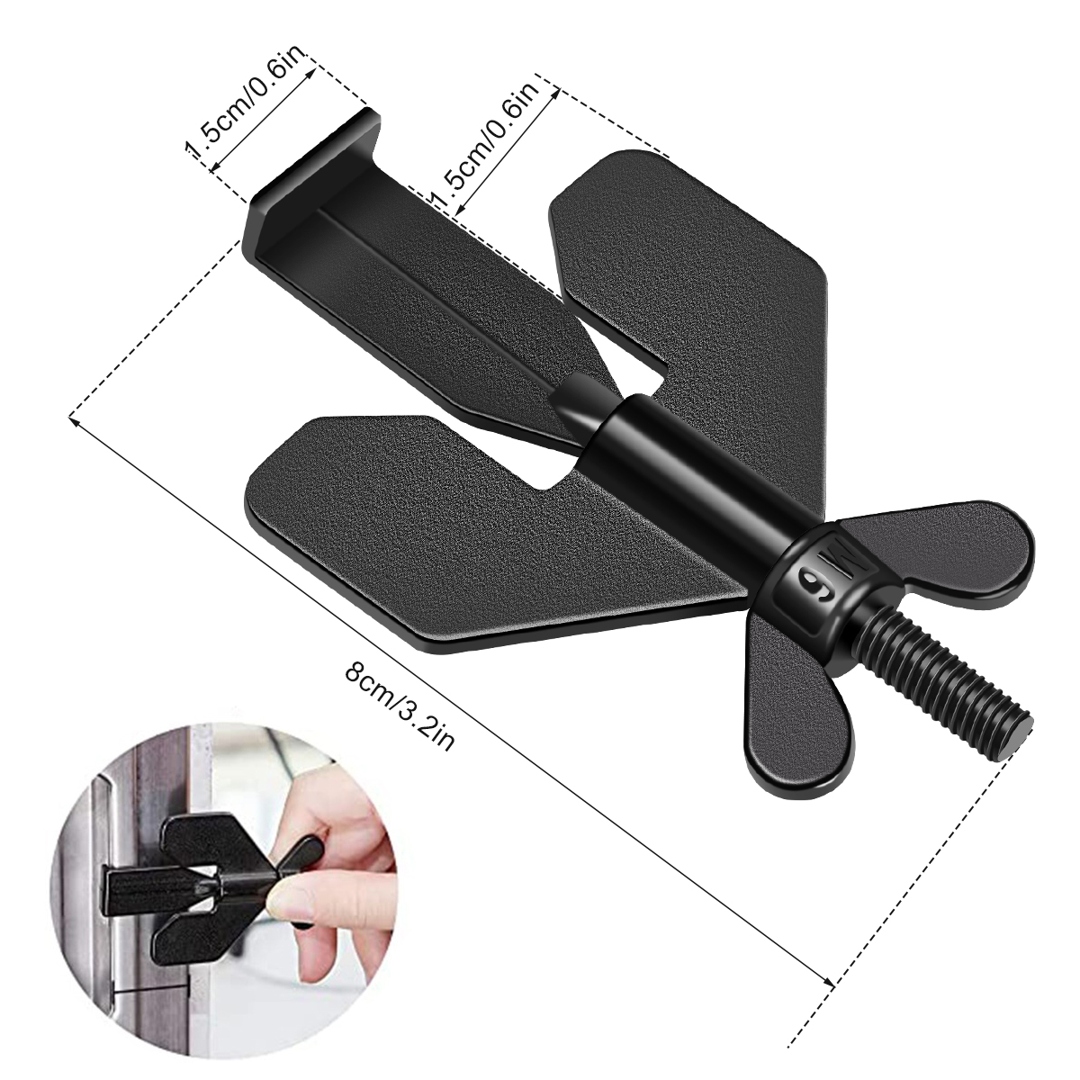 Door Lock Stainless Steel Privacy Extra Security Lock Anti Theft Travel Safety Lock Inside Door Locker for Homes Apartment Hotel: Default Title