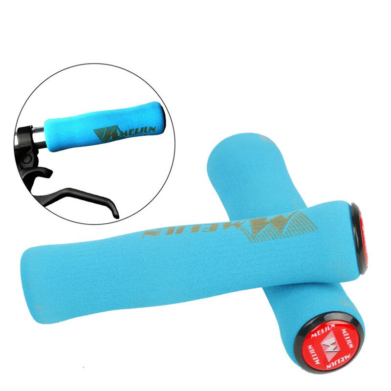 Empuñaduras de silicona para bicicleta de montaña, mangos de esponja para manillar, suaves y ultraligeros, guante de silicona antideslizante, 1 par: 9