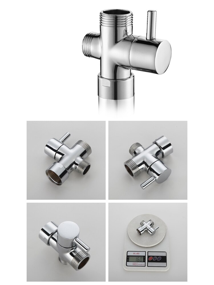 Badeværelse messing hurtig åbning tee ventil omskifter t nøgle 1/2 "  / 3/4 " switch ventil bruser bidet 1 in 2 ud vand metal t adapter