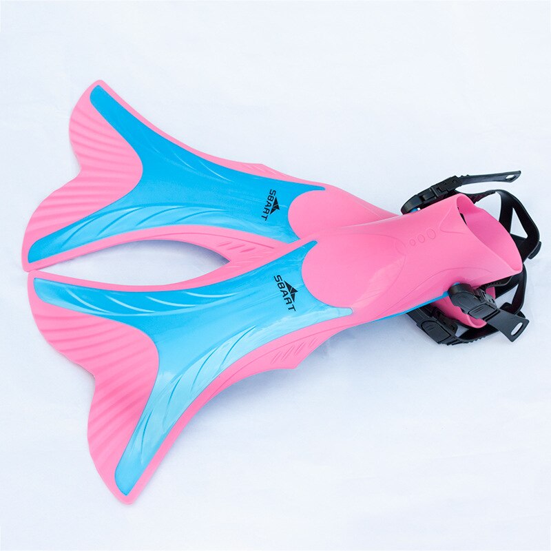 Sbart Adults Diving Fins Swimming Shoes Women Men Scuba Flippers Snorkel Equipment Silica Gel EO