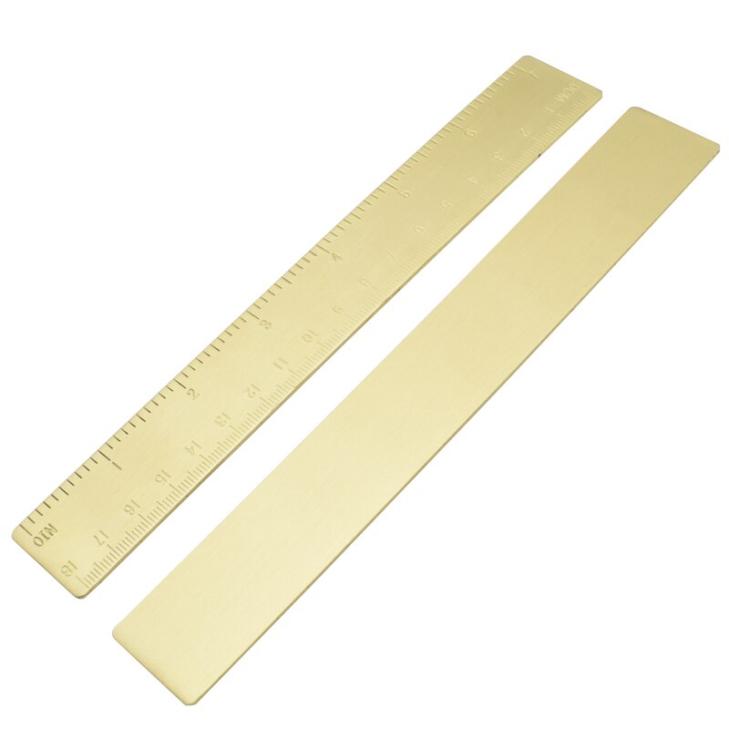 Retro Metalen Messing Rechte Schaal Heerser 7 Inch 18 Cm Meetinstrumenten Kantoorbenodigdheden Schoolbenodigdheden
