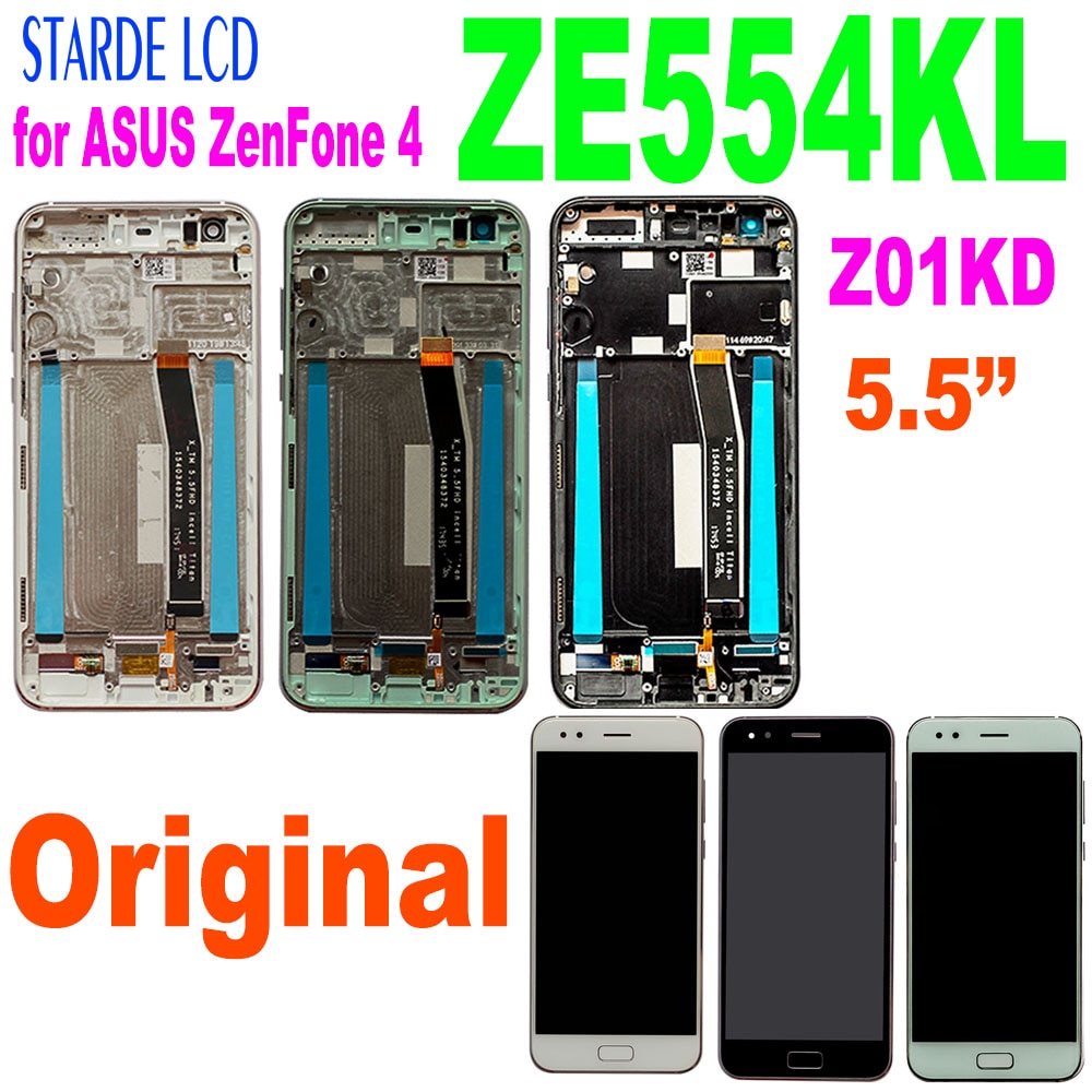 Starde LCD 5.5 ''dla ASUS Zenfone 4 ZE554KL Z01KD wyświetlacz LCD ekran dotykowy Digitizer montaż części z ramą i darmowe narzędzia
