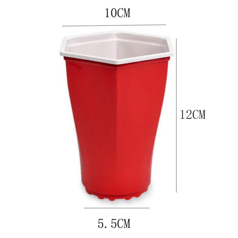 44Pcs Party Mok Met 6 Ballen Bier Pong Party Cups Bier Mok Extra Sterke Plastic Mok Plastic Mok Camping rood & Paars