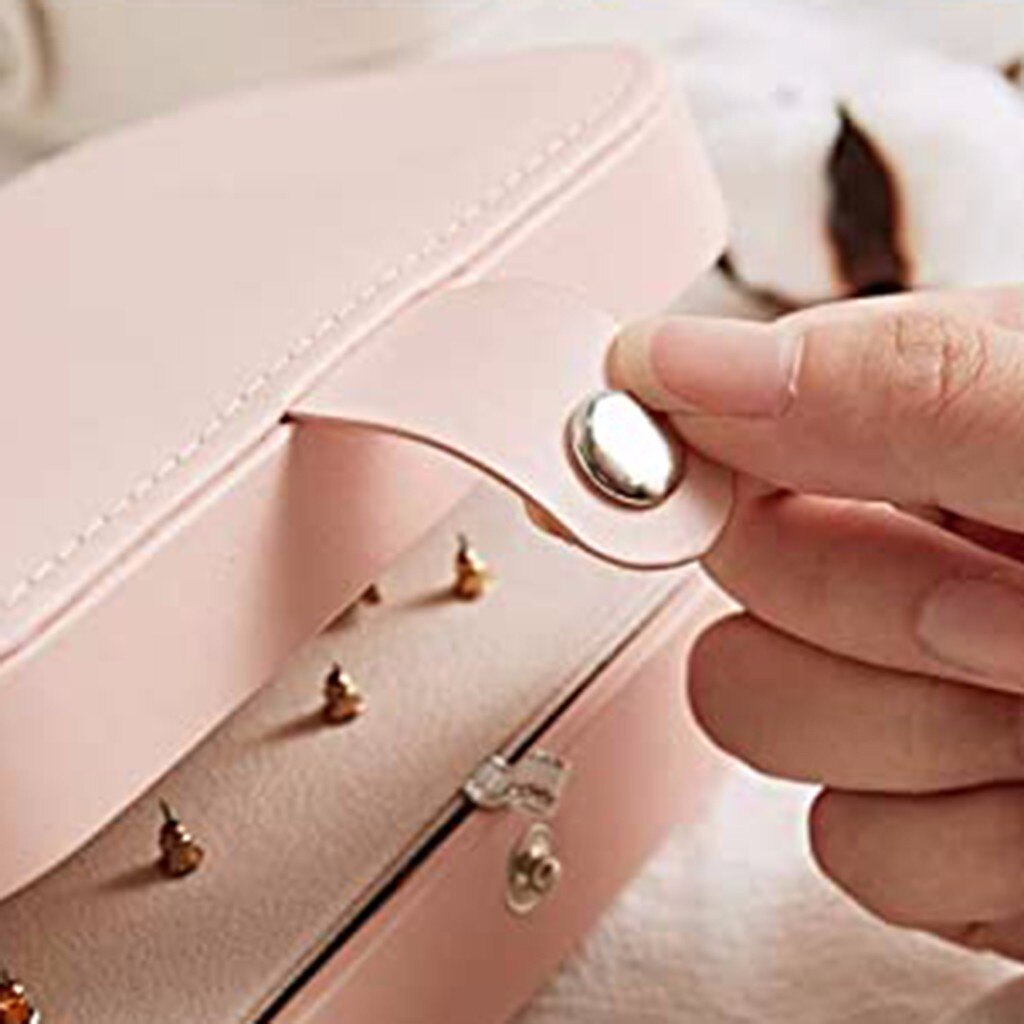 Luxury Storage Jewelry Box Portable Silk Thread Storage Box Stud Earrings Ring Jewelry Box Organizer Holder #PJR