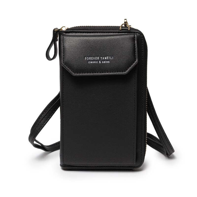 Luxe Handtassen Vrouwen Tassen Crossbody Bag Vrouw Portemonnee Koreaanse Stijl Mobiele Telefoon Tas Vrouwen Kleine Messenger Bags: Black