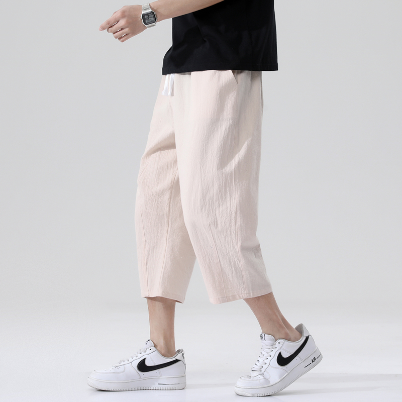 Zomer Casual Linnen Korte Broek Katoenen Rechte Heren Lichtgewicht Shorts Grote Effen Kleur Gym Vijfde Strand Korte Broek: M / Bruin