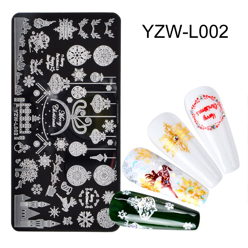 1 PC Spitze Blume Ebene Nagel Stanzen Platten Marmor Bild Stempel Vorlagen Geometrische Druck Schablone Werkzeuge: YZW-L002