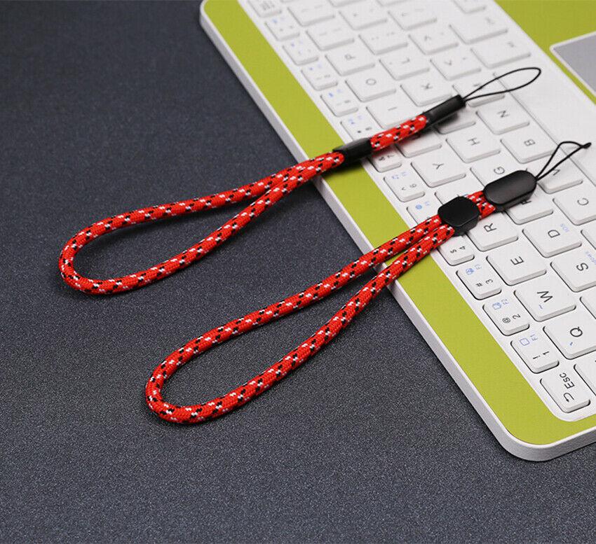 Telefoon Strap Superieure Verstelbare Nylon Polsband Zacht Duurzaam Geen Lanyard Voor Sleutels Ipod Usb Mp3 Mp4 Dslr Camera Gopro hero: Black red