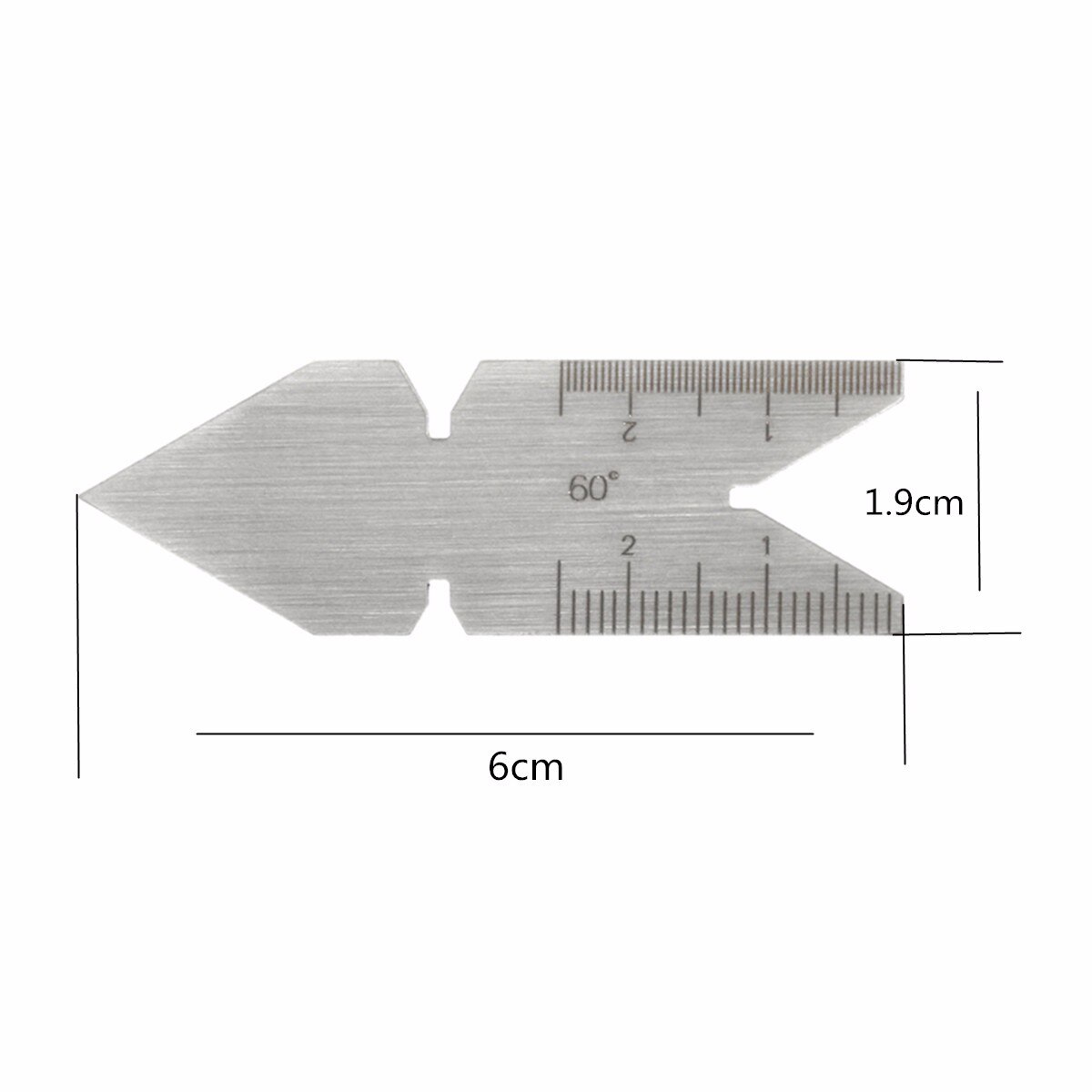 JIGUOOR 60 Degree Inch Metric Screw Thread Pitch Gauge Center Gage Measuring Lathe Tool