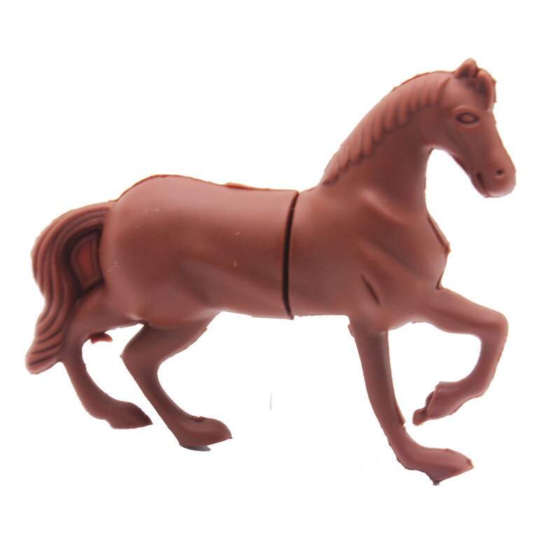 Jaster hvid hest stil usb flash-drev smuk tegneserie pendrives 8gb 32gb 64gb søde dyr memory stick 4gb 16gb pendriver: 8gb / Brun