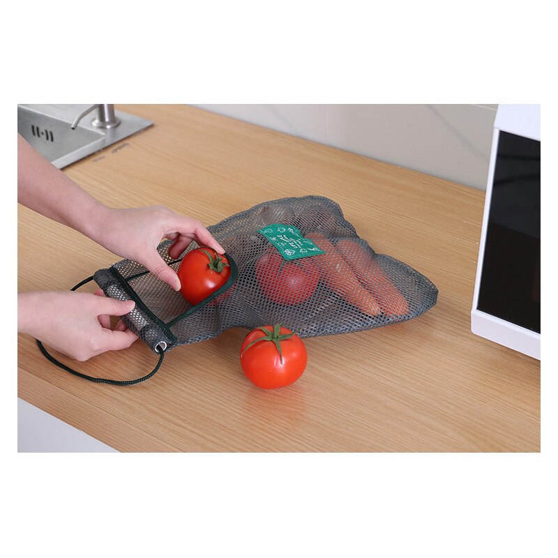Vegetable Fruits Storage Bag Portable Reusable Grocery Bags Eco-Friendly Net Bag Onion Storage Reusable Kitchen Storage