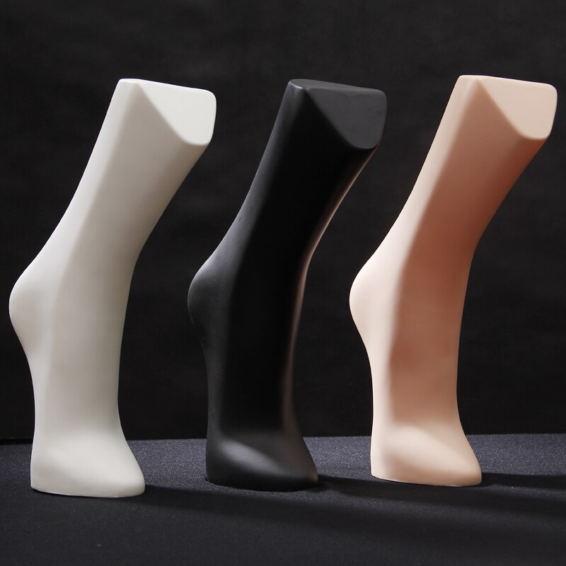 1 pc Unisex Men Mannequin Feet Display Toe Socks Suitable For Boat Socks Short Socks Square Plastic Foot Black Color