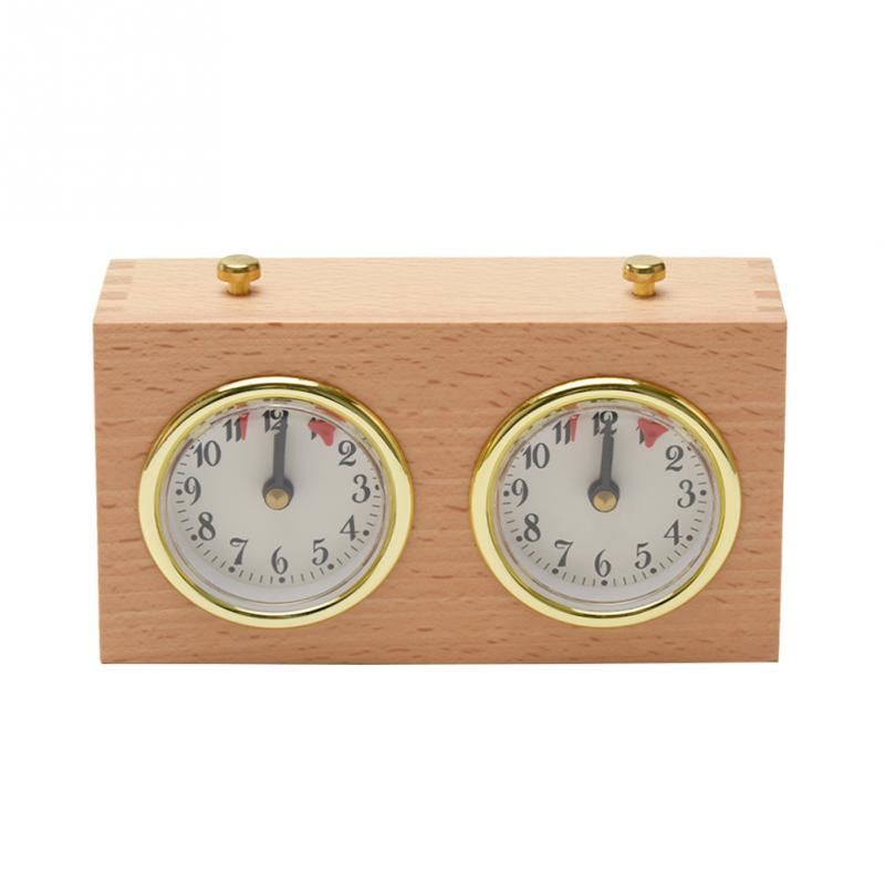 Mechanical Board Game Timing Tools Easy Operate Accurate Countdown Analog Competition Wooden Chess Clock Multifunction Compact