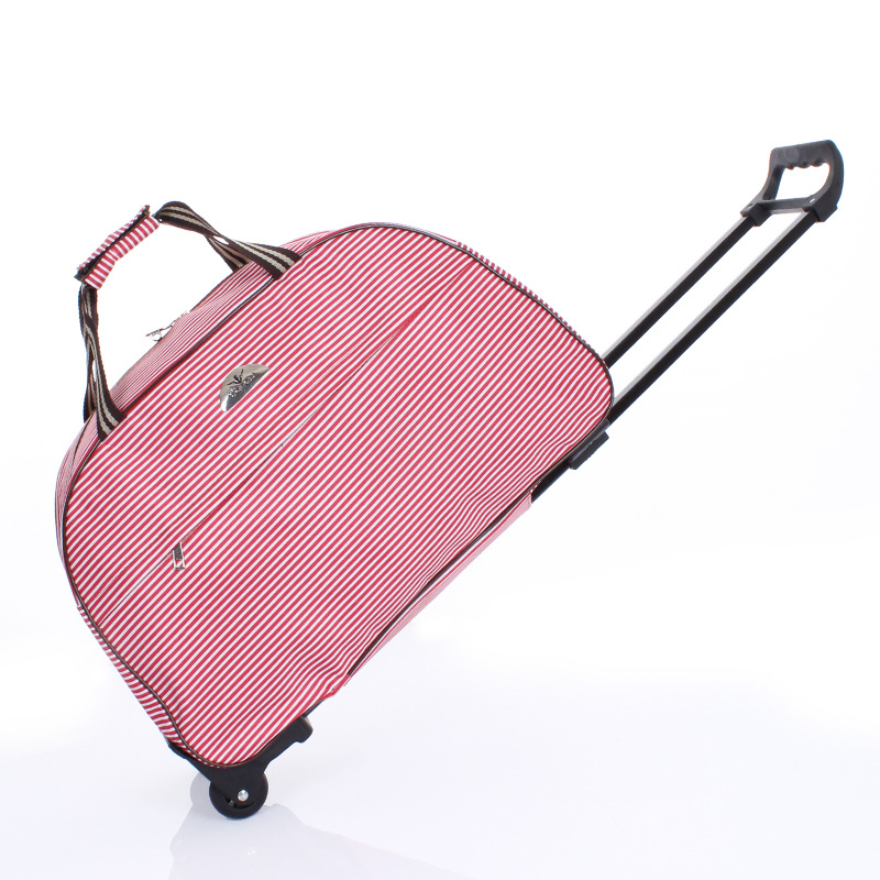 Große Kapazität Reise Trolley Taschen Frauen Männer Rollen Tasche Oxford Wasserdichte Roll Gepäck Koffer Reisetasche Mit Rädern: Grau