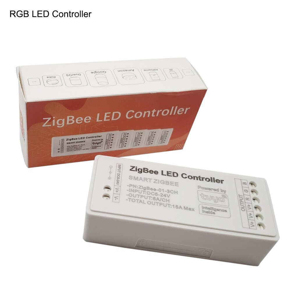 DC5-24V Smart TUYA Zigbee APP controller Single Color CCT RGB RGBW RGB+CCT Light Strip Timing Controller For 5050 5630 led strip: RGB