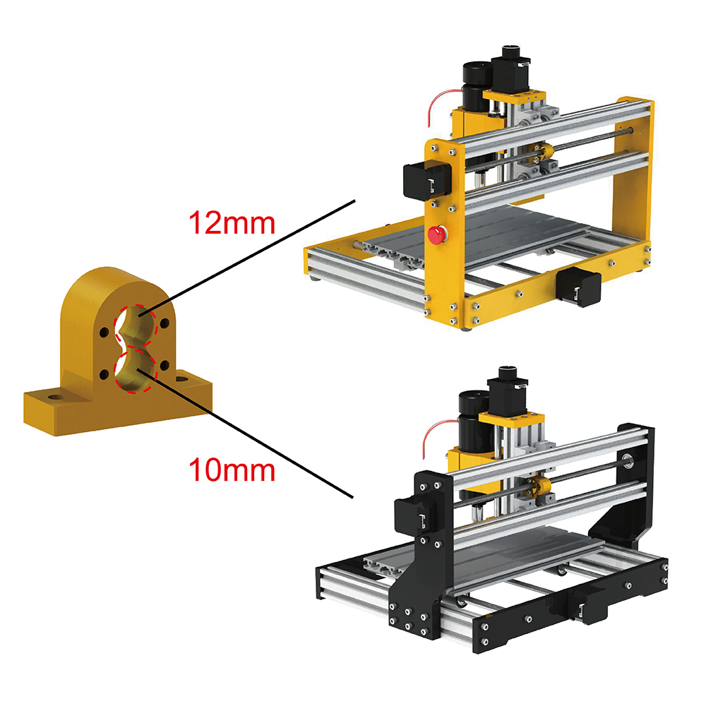 Kit de actualización de eje X CNC 3018 Pro, enrutador CNC 3018 Pro / Plus con accesorios de fresadora CNC, mesa deslizante