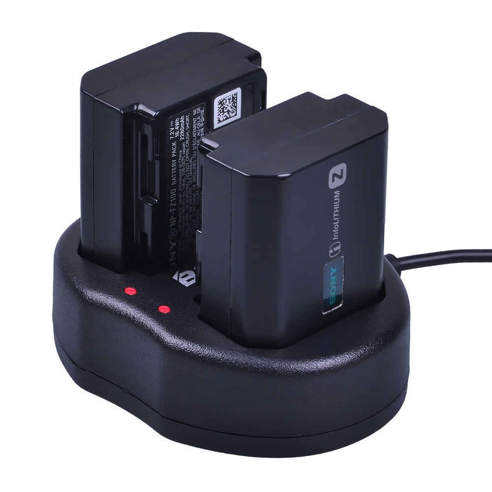 NP-FZ100 NP FZ100 USB Dual Battery Charger voor Sony NP-FZ100, BC-QZ1 Alpha 9, A9, Alpha 9R, sony A9R Sony Alpha 9 s Camera 'S