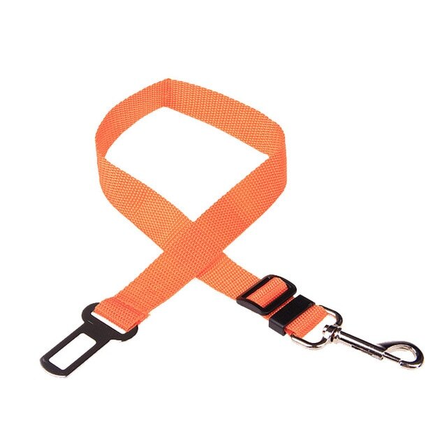 Pet Hond Kat Autogordel Voor Hond Accessoires Goederen Dieren Verstelbare Harnas Lead Leash Kleine Medium Reizen Clip Bulldog: Oranje