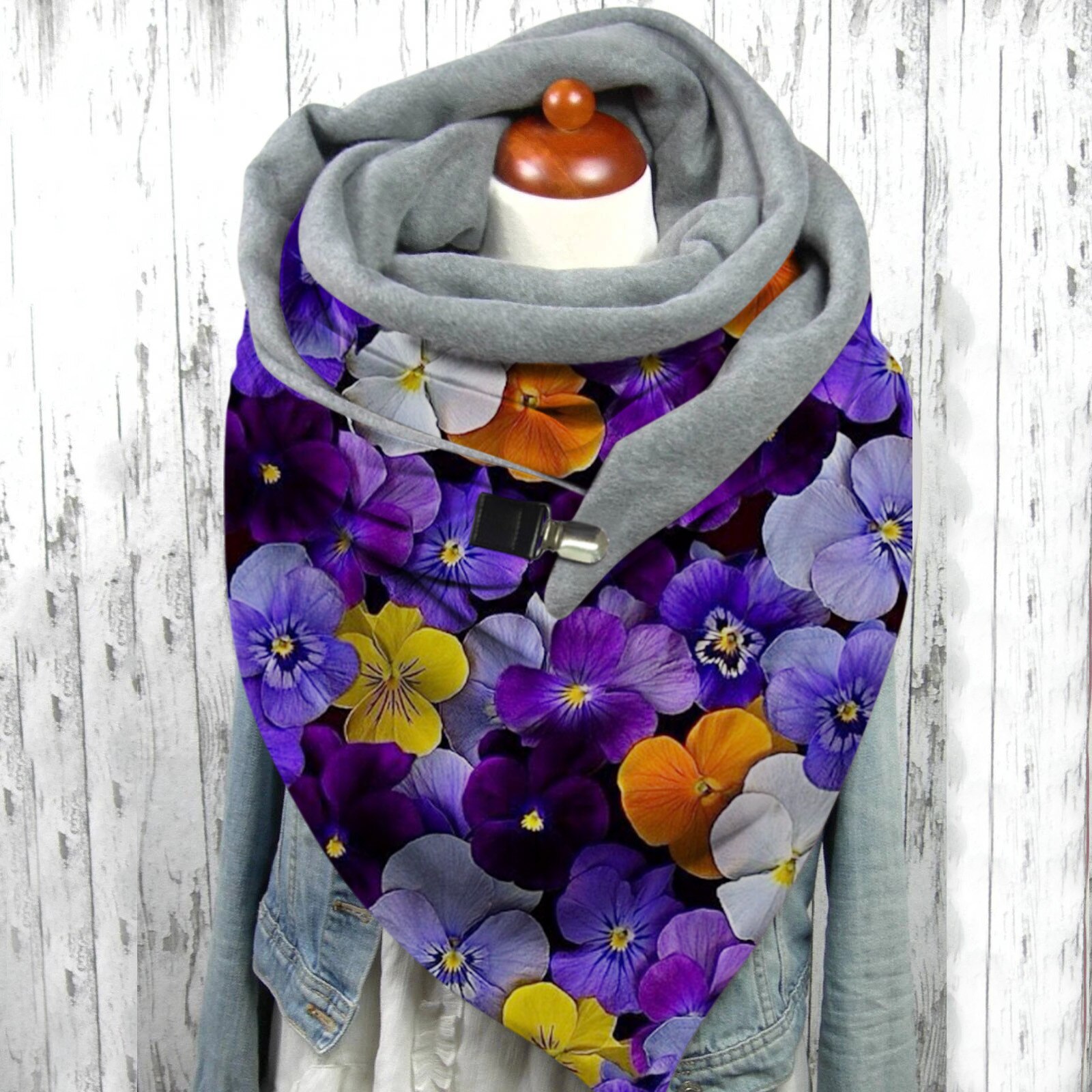 Femmes Hiver Écharpe Papillon Impression Écharpe multi-usages Châle Foulard Cachecol Шарф Женский @ 40