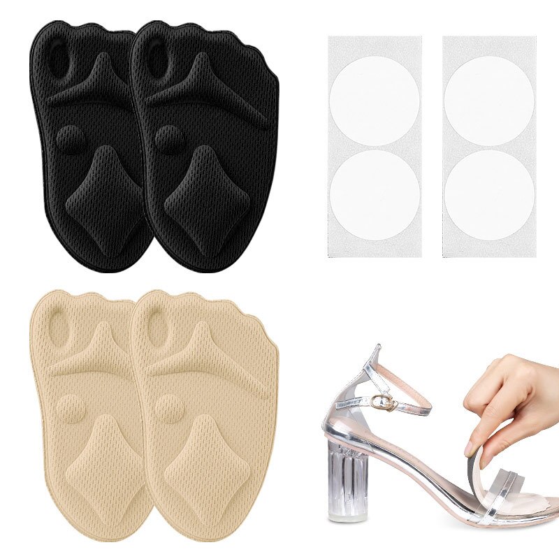 Almohadillas ortopédicas 4d de esponja para antepié, pegatinas para tacones altos suaves, cómodas, ajustables para el pie, cojín de relleno transpirable