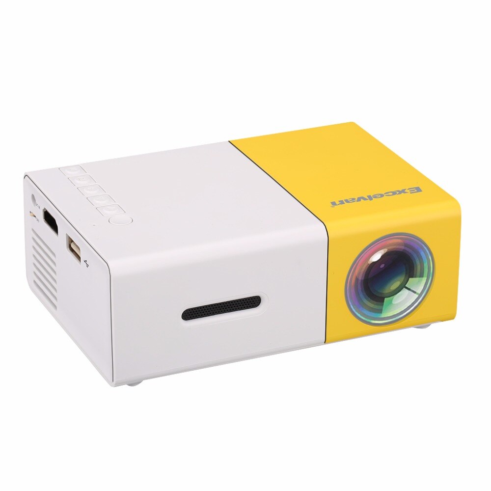 Miniproyector portátil YG300 de 600 lúmenes YG300 reproductor multimedia de 320x240 píxeles compatible con proyectores LED LCD HD de 1080P