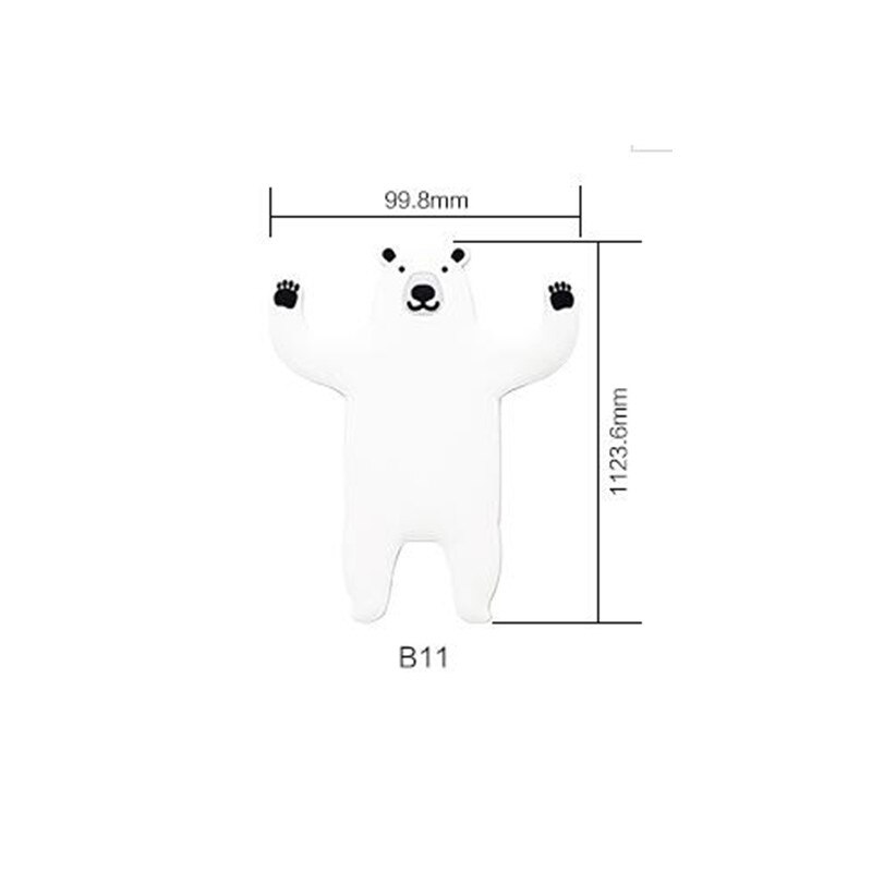 Mooie Animal Koelkast Magnetische Haak Sleutel Muur Houder Verwijderbare Keuken Haken Home Decor Sleutelhouder Diversen Organizer Hanger: B11