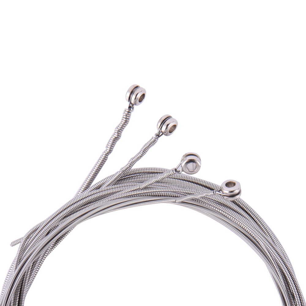 4 Pcs Bass Strings Bass Guitar Parts Accessories Guitar Strings Stainless Steel Silver Plated Gauge Bass Guitar