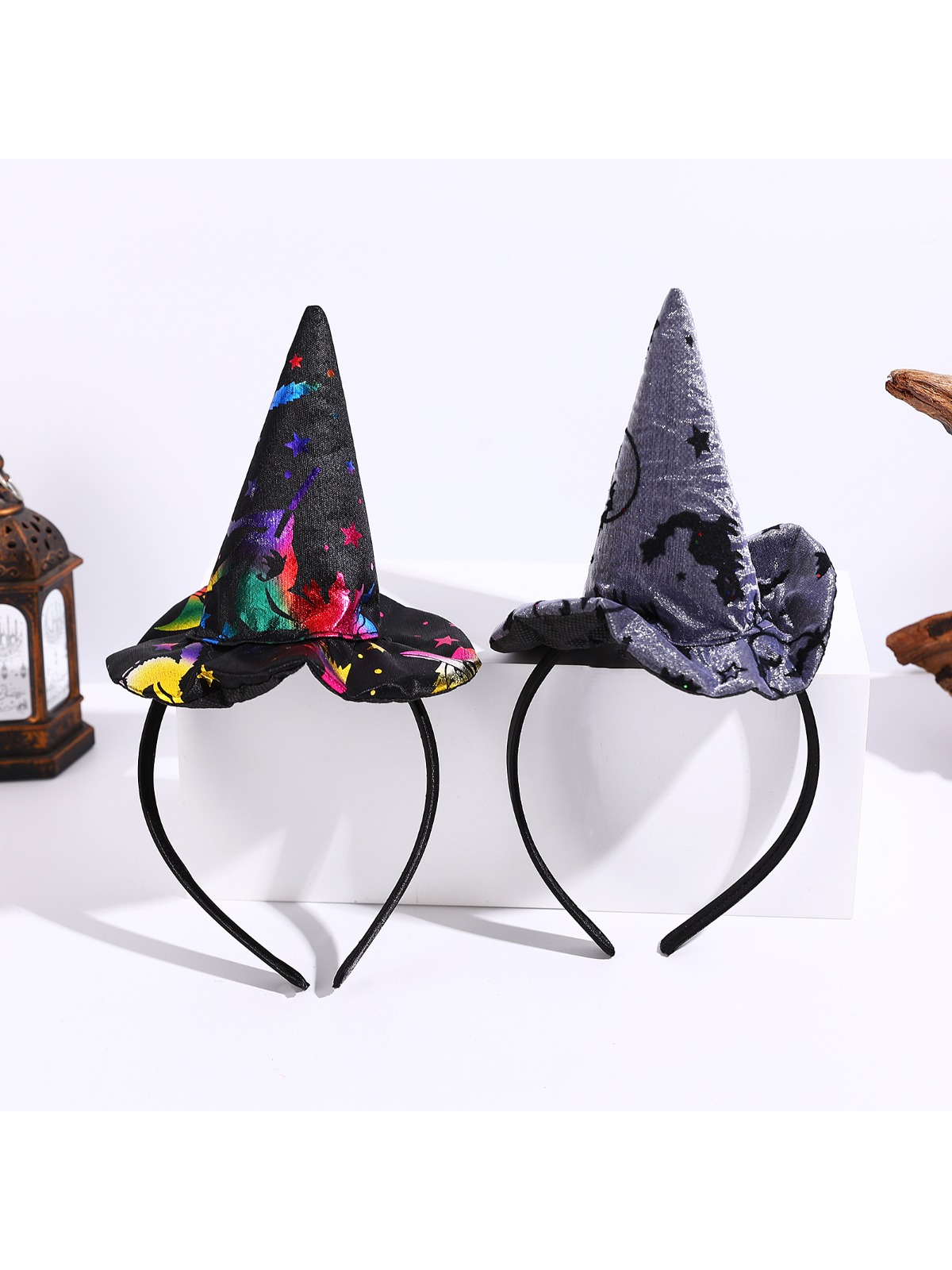 10 pçs adulto crianças halloween engraçado fantasma festival apontou chapéu superior bandana festa feriado decorações diy: camelo