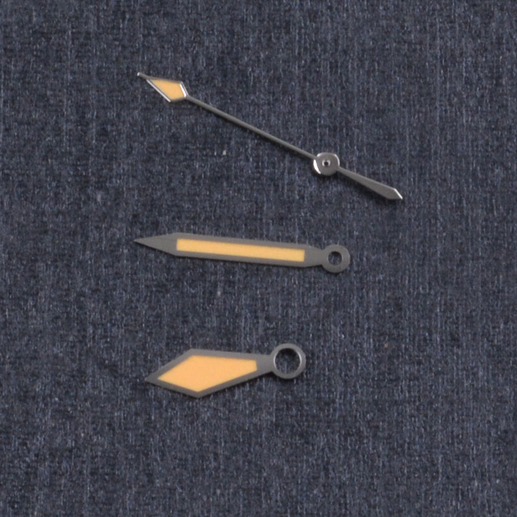 Lichtgevende Handen Fit NH35 NH36 NH35A Eta 2836 2824 2834 Beweging Zilveren Rand Oranje Kleur Horloge Hand