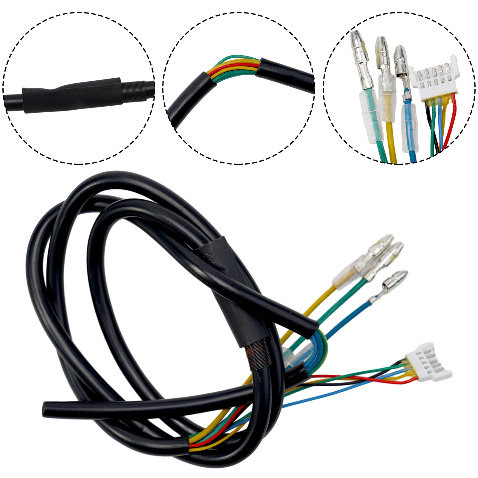 Cables de Motor de Scooter eléctrico, piezas de reparación de interfaz de enlace de controlador de Cable de extensión de conversión de Motor a prueba de agua, 85cm