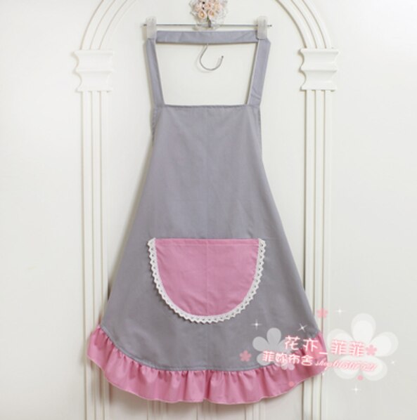 cotton cloth princess apron print floral cleaning apron kitchen aprons for women baking mats helper Sleeveless Apron: 08