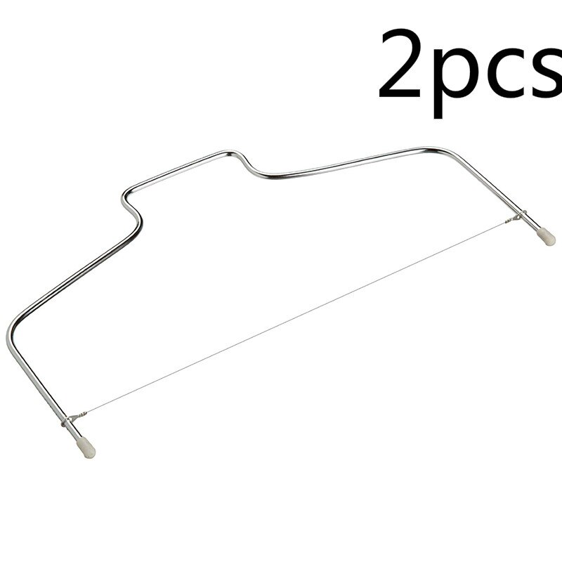 1Pc Adjustable 1-Wire Layer Cake Slicer Cutter Stainless Steel Leveler Slicer Kitchen Accessories: 2pcs