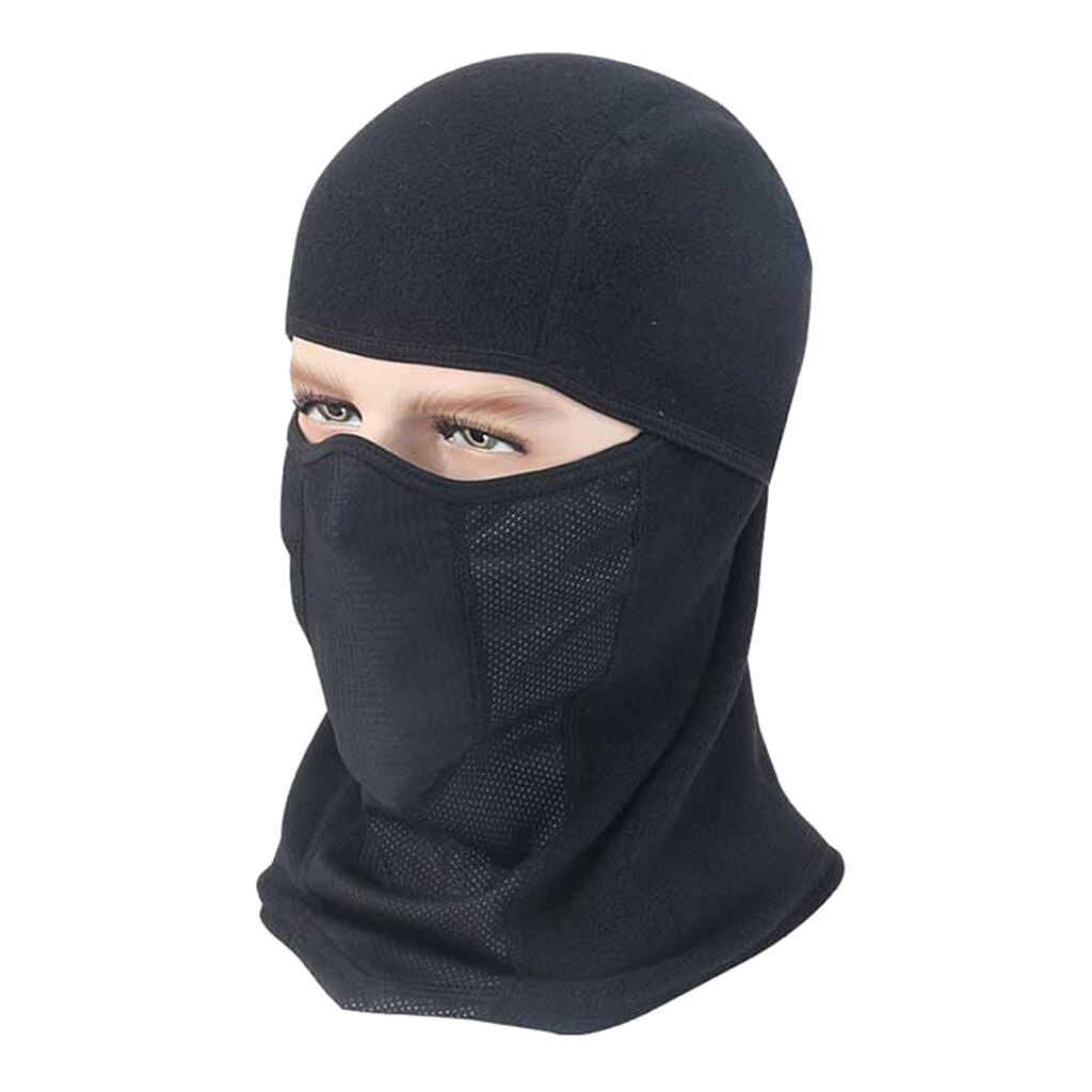 Unisex balaclava ansigtsmaske skimaske ansigtsbeskyttelse fuld ansigtsmaske sort importeret stof blødt