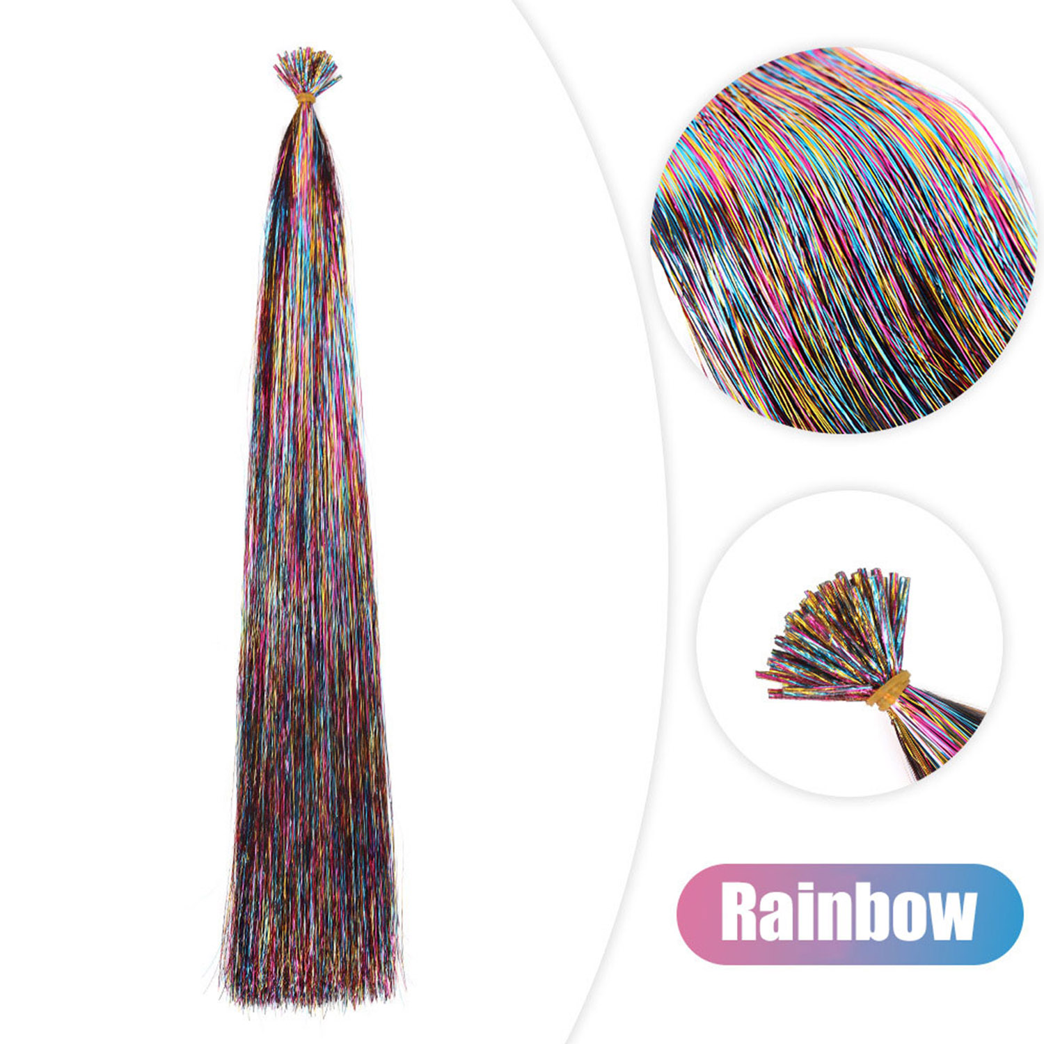 50 stks Synthetische I Tip Klatergoud Hair Extensions Glitter Klatergoud Haar Fee Haarstukjes Party Dazzle Haaraccessoires Voor Vrouwen Meisjes: T1B/Burgundy