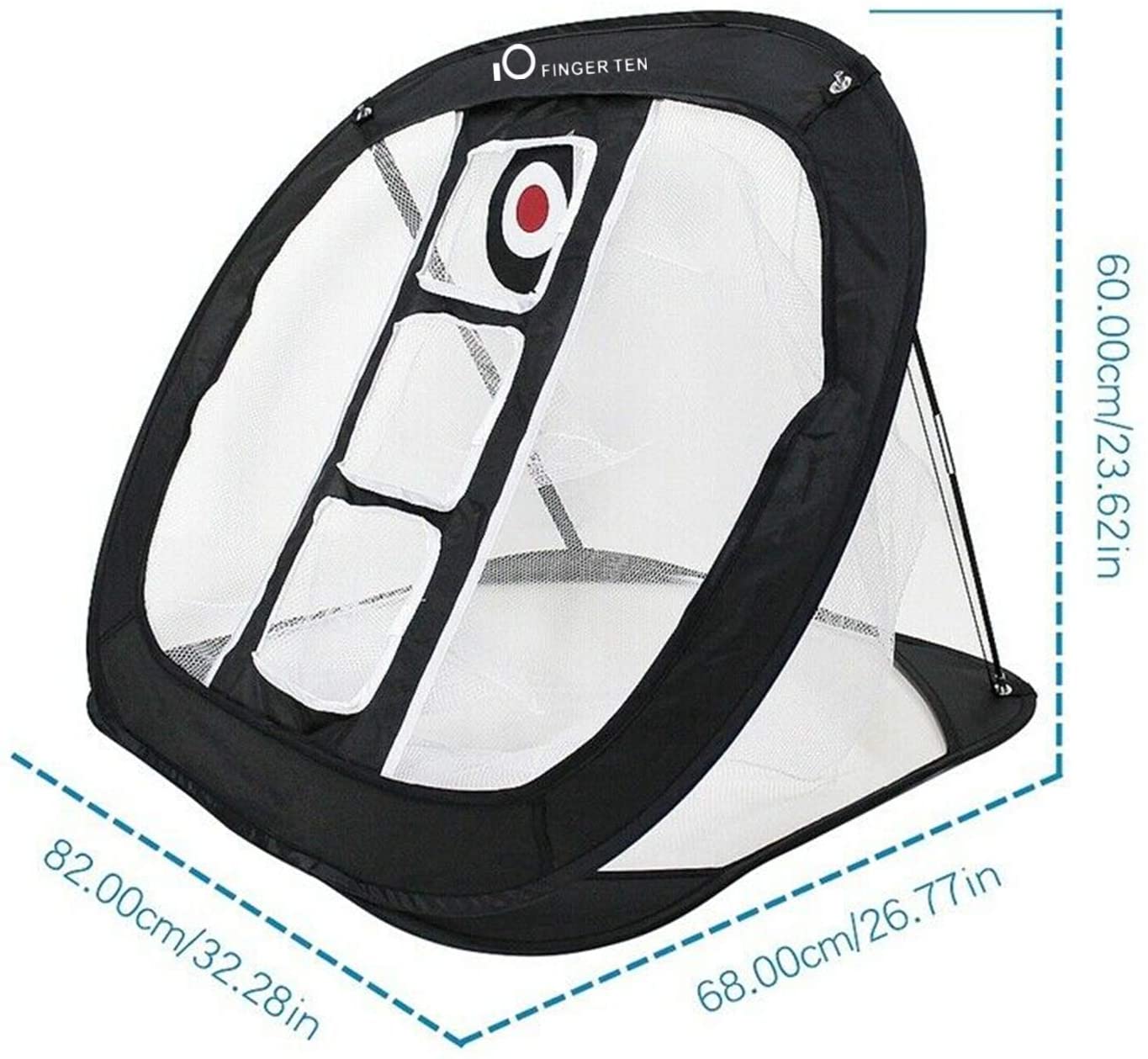 Detachable Sports Practice Golf Net 2M 3M Pop Up Hitting Cage Batting Hitting Chipping Tent Tool Garden Equipment: Square Black