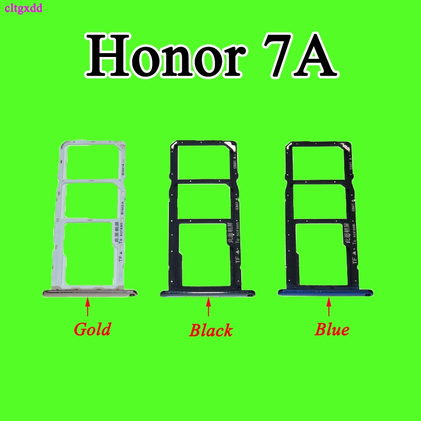 Cltgxdd sim-kortbakke slotholder adapter tilbehør til huawei honor 7 7a 7c 7x reservedele