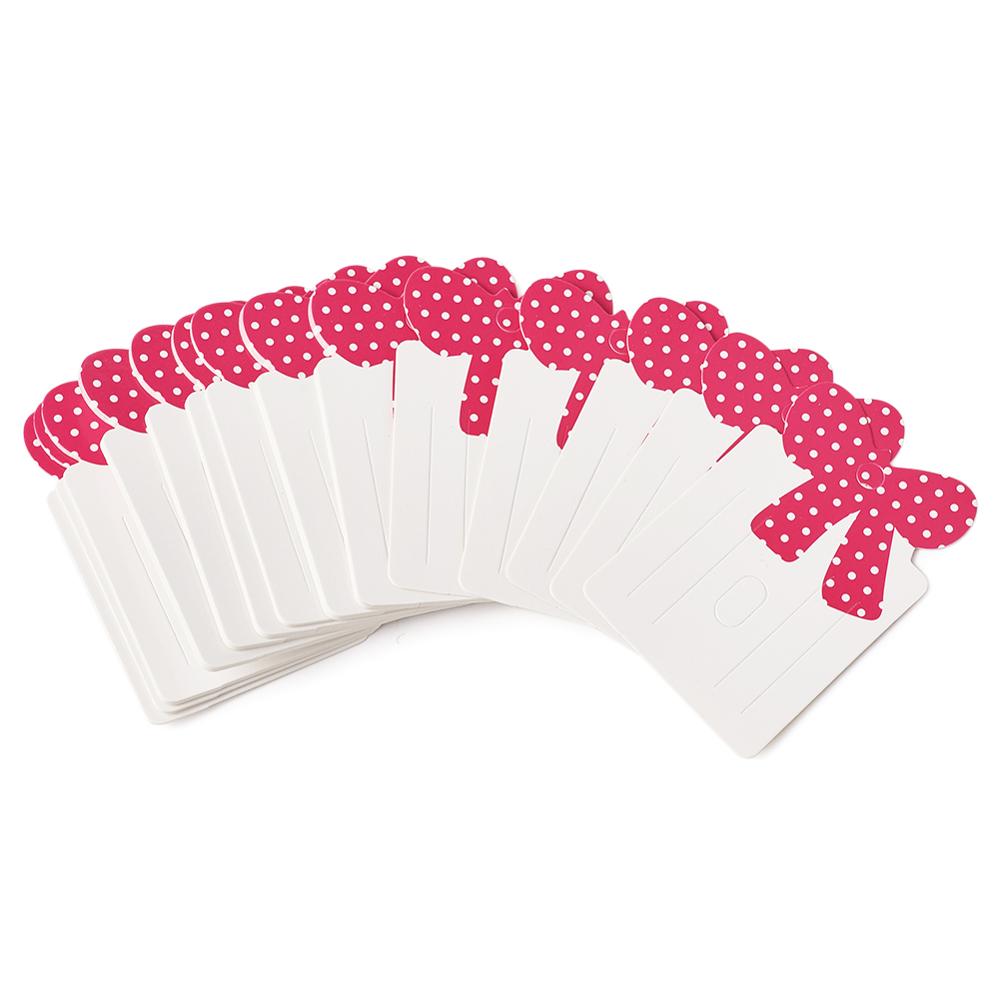 100 Pcs Strik Papier Kartonnen Haar Clip Klauwen Blanco Kaarten Sieraden Display