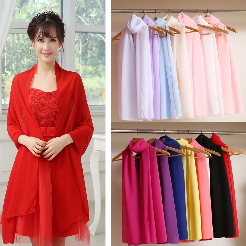 Chiffon brudeomslag svart bolero bryllupssjal bryllupstilbehør jakker brudeomslag cardigan