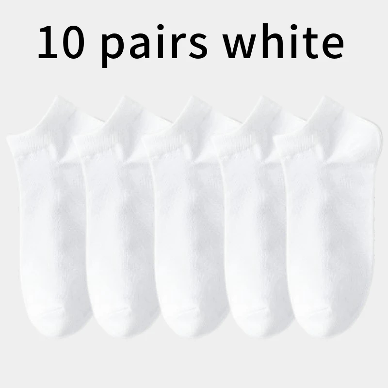 10 pares de medias deportivas de algodón transpirables para hombre, calcetines de fibra de bambú para otoño e invierno, desodorante con absorción de sudor, calcetines de negocios