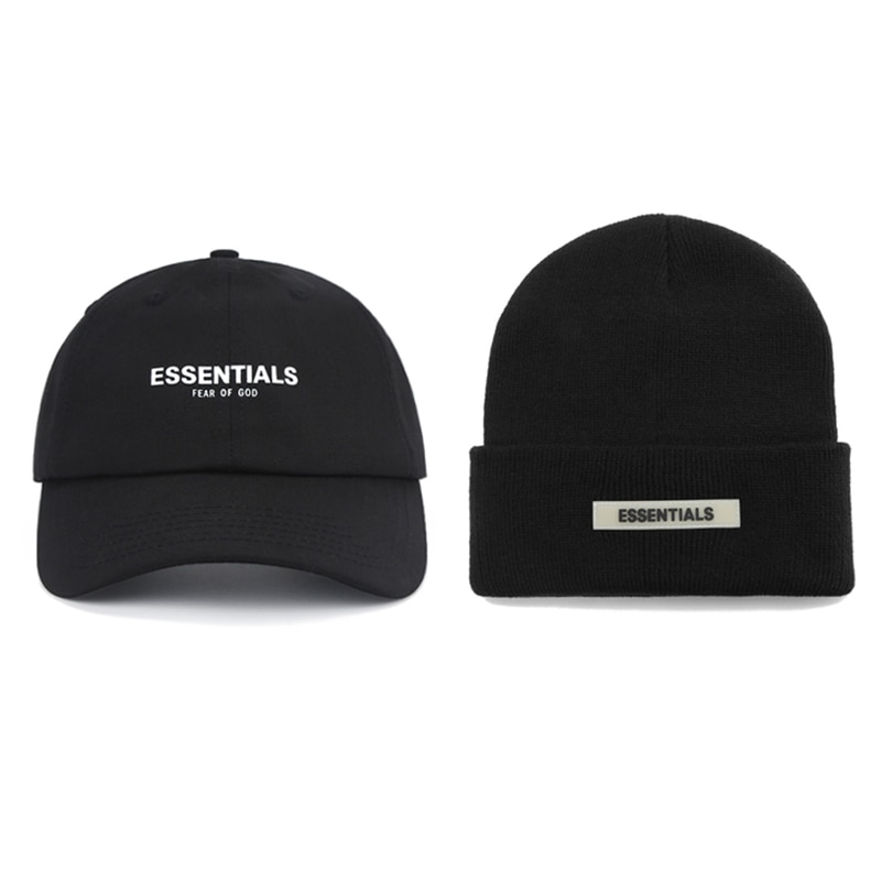 Essentials 100% 1:1 Knitted Hat Baseball Cap Fog Dad Hat Kanye West Jerry Lorenzo hip hop cotton high street