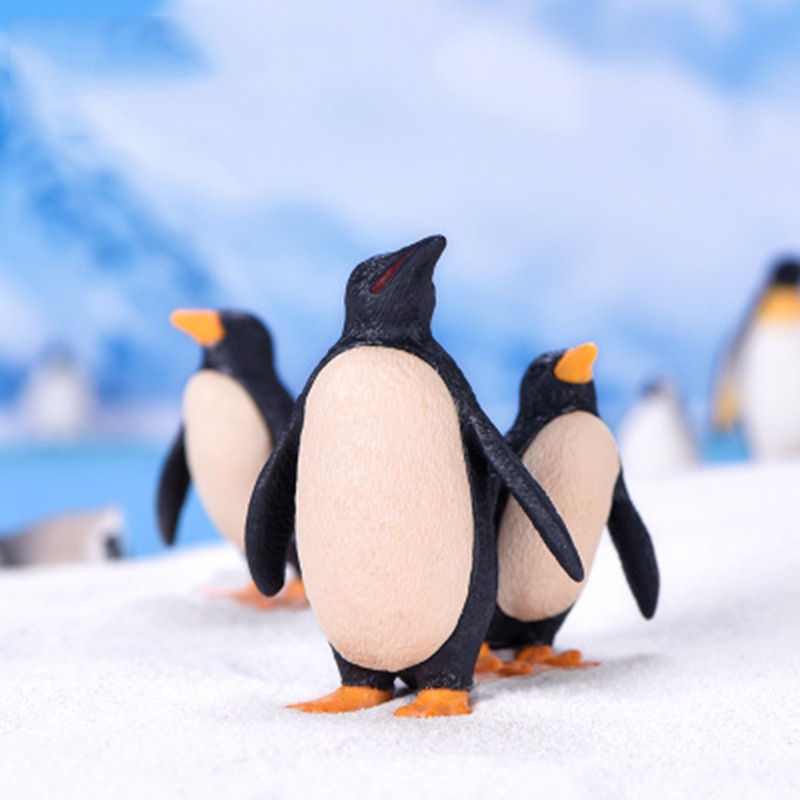 Zocdou 1 Stuk Leuke Pinguïn Antarctische Pole Vader En Zoon Ijs En Sneeuw Kleine Model Standbeeld Ambachten Ornament Miniaturen