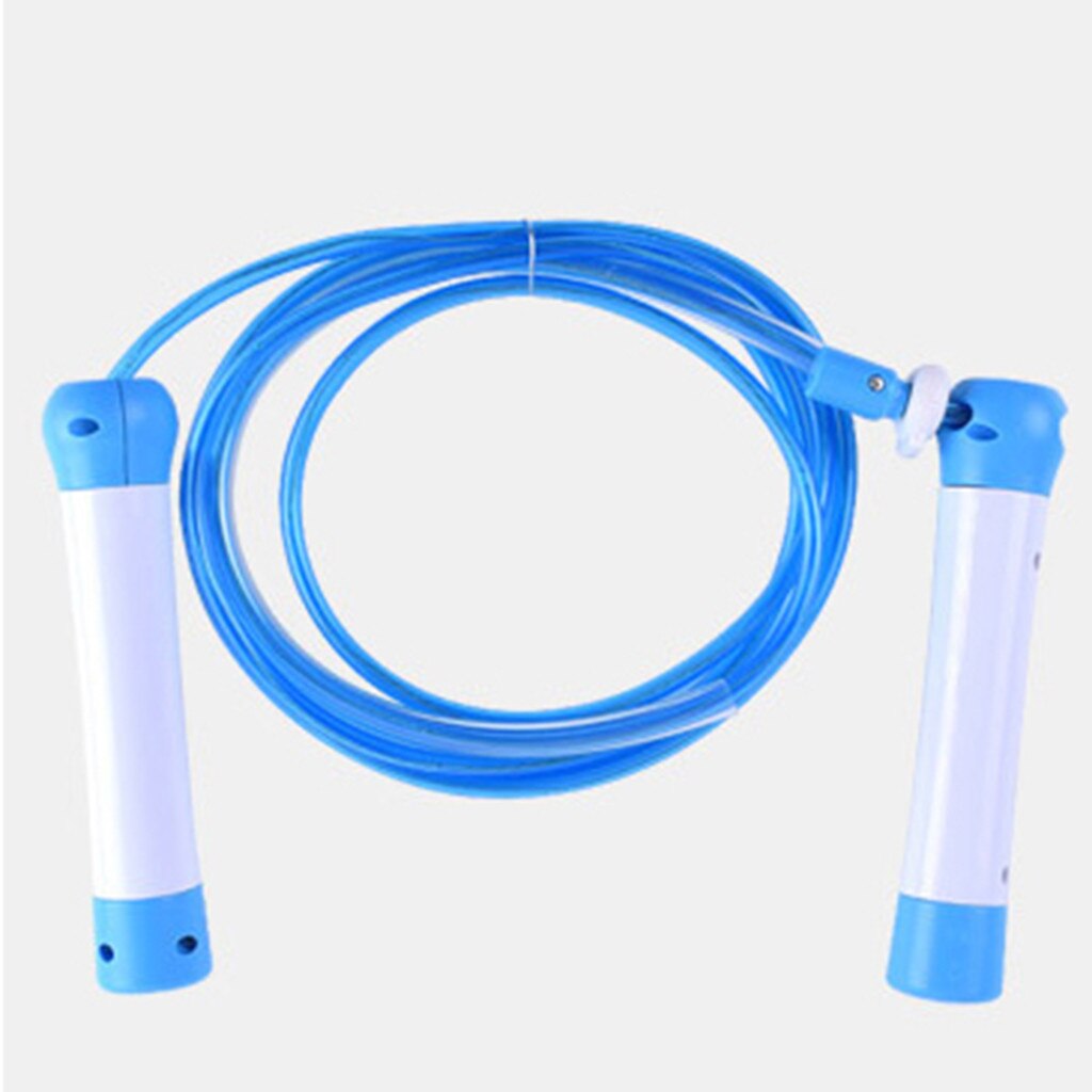 Kids LED Light Flash Adjustable Movement Rope Skipping Kids Jump Rope Soft Beaded Tangle-Free Seg mented Length Adjustable#40